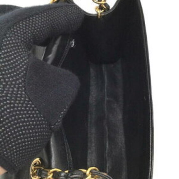 CHANEL Matelasse Chain Shoulder Bag Leather Black x - Picture 10 of 16